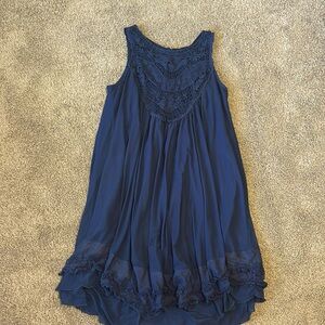 Altar’d State flowy Navy Blue mini dress
